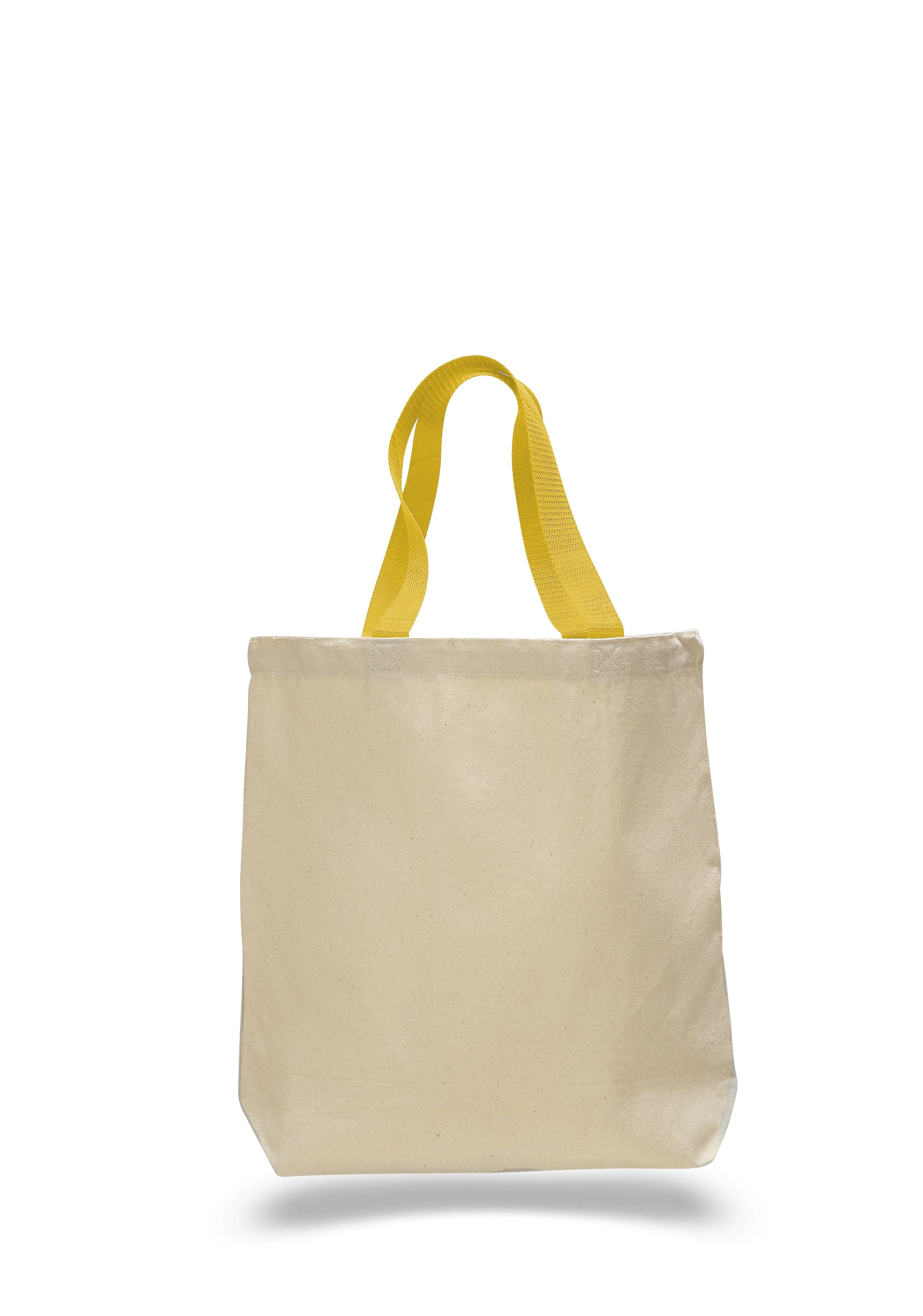 100% Cotton Canvas Tote Bags with Color Handles - TG244