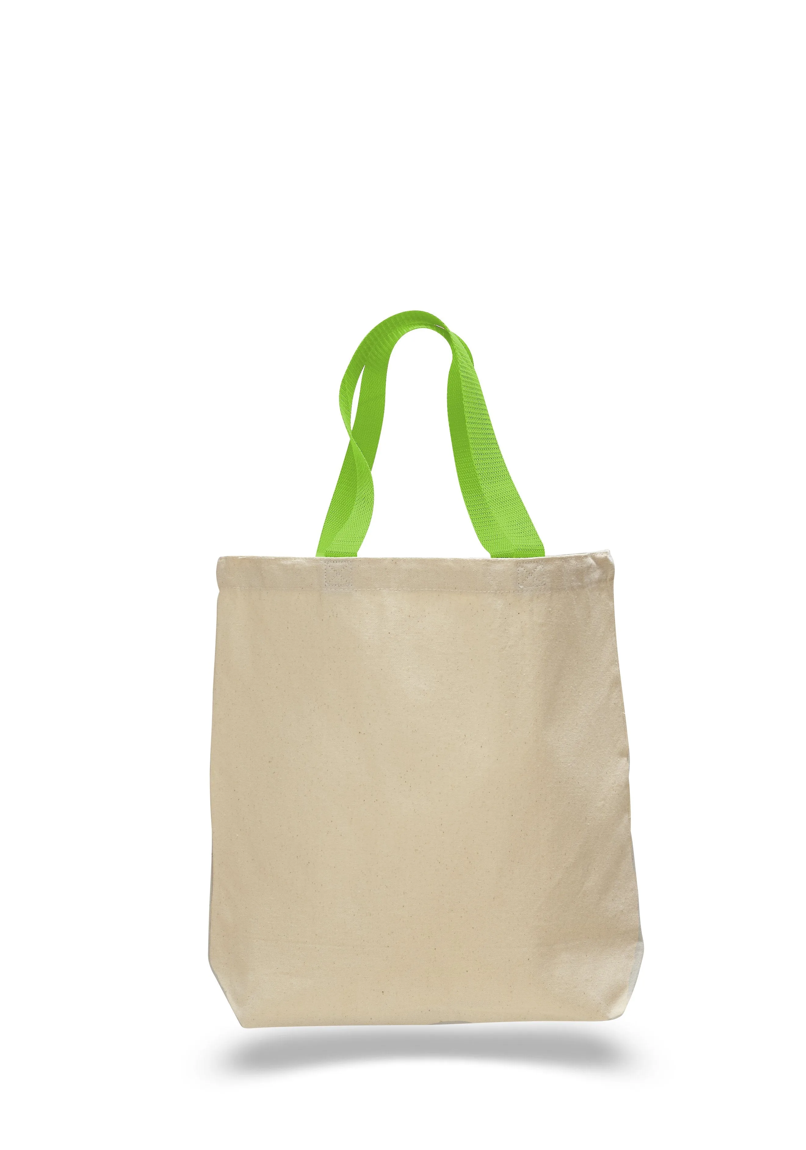 100% Cotton Canvas Tote Bags with Color Handles - TG244