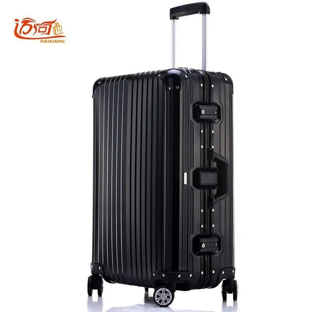 100% Fully Aluminum-Magnesium Alloy Travel Luggage Trolley 20/25 Inch Men Suitcase Water Proof Case