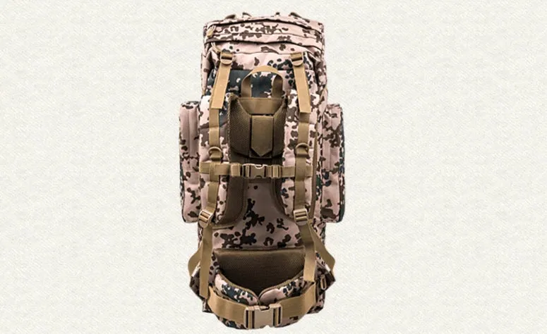 100L Internal Metal U Frame Military Rucksack Backpack Built-In Raincover