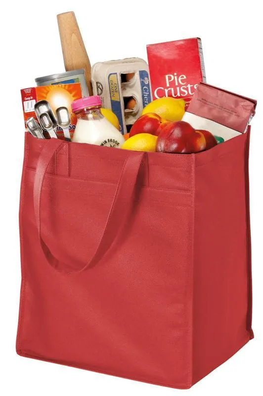 10" Extra-Wide Bottom Grocery Shopping Tote Bag