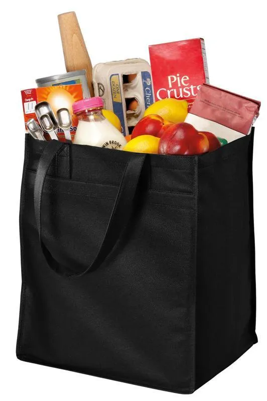 10" Extra-Wide Bottom Grocery Shopping Tote Bag