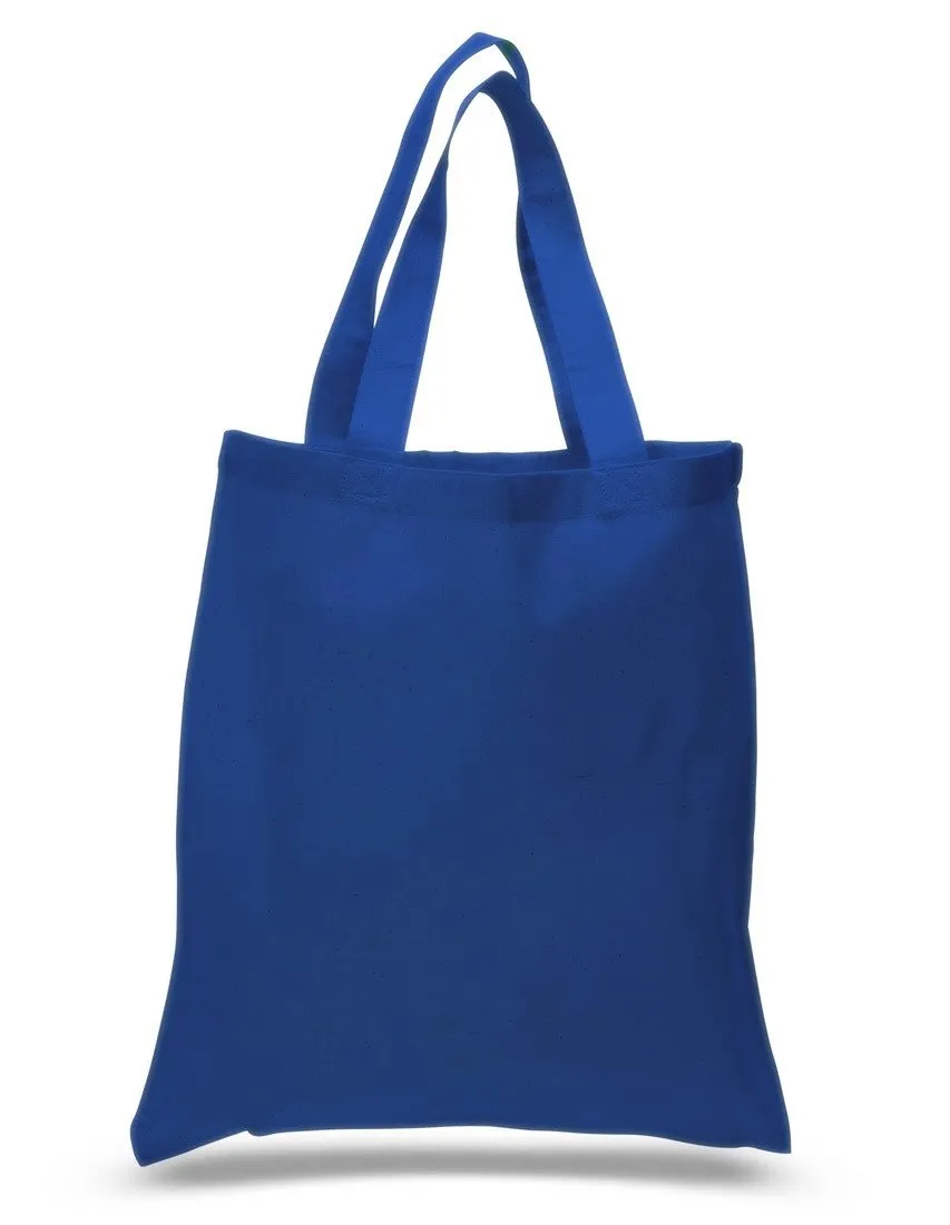 12 ct Economical 100% Cotton Reusable Wholesale Tote Bags - By Dozen