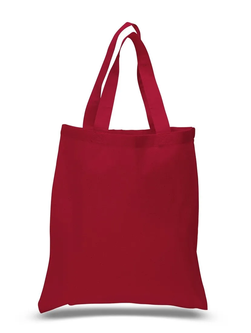 12 ct Economical 100% Cotton Reusable Wholesale Tote Bags - By Dozen