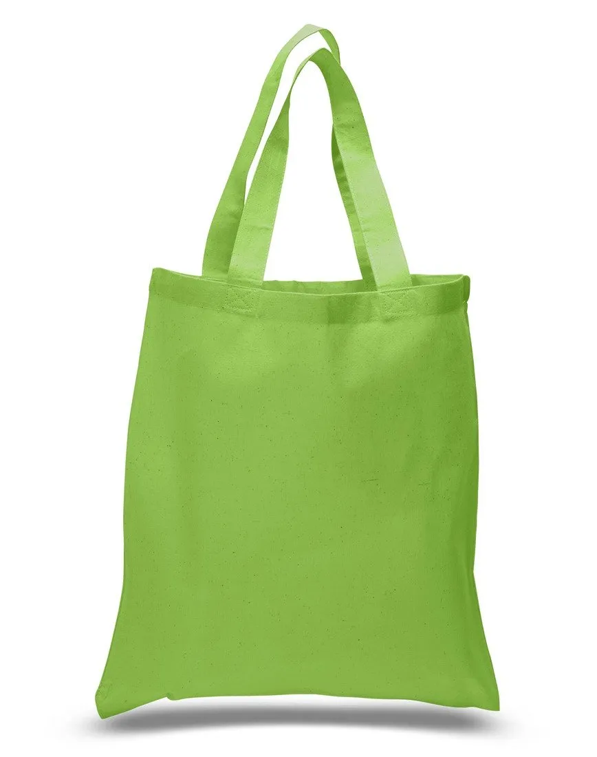 12 ct Economical 100% Cotton Reusable Wholesale Tote Bags - By Dozen