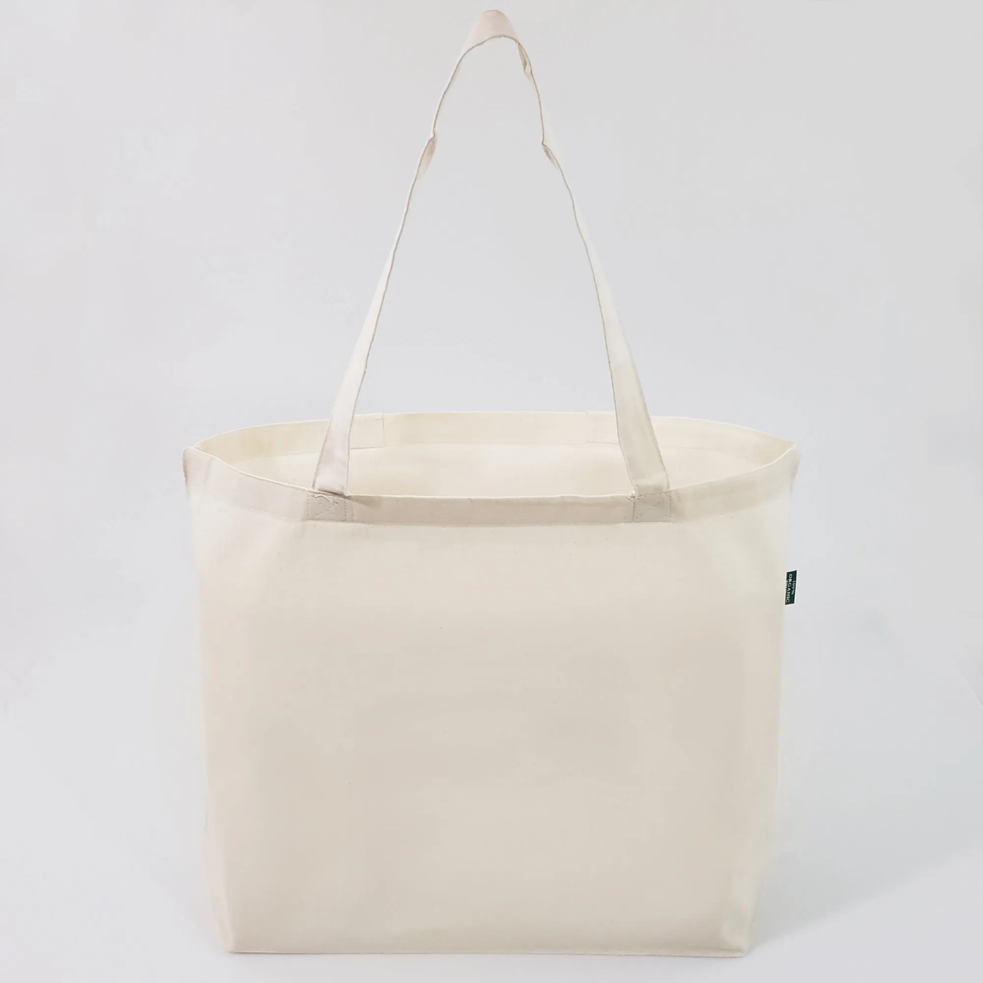 12 ct Large Organic Cotton Grocery Tote Bags - By Dozen