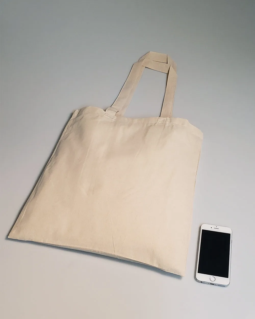 12 ct Over the Shoulder 26" Long Handle Cotton Tote Bags - By Dozen