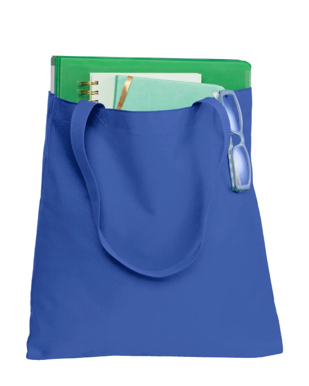 12 ct Polyester Daily Use Document Tote Bags with Self Fabric Handles - By Dozen