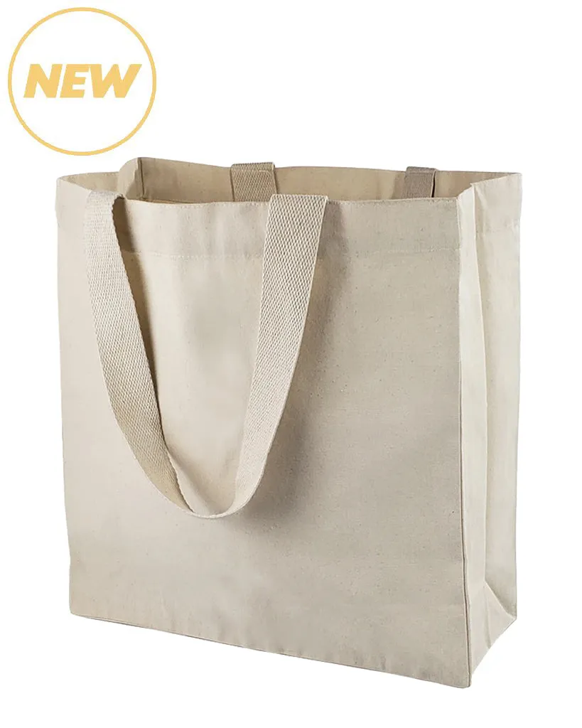 12 ct Ultimate Canvas Shopper Tote Bag / Grocery Bag - By Dozen