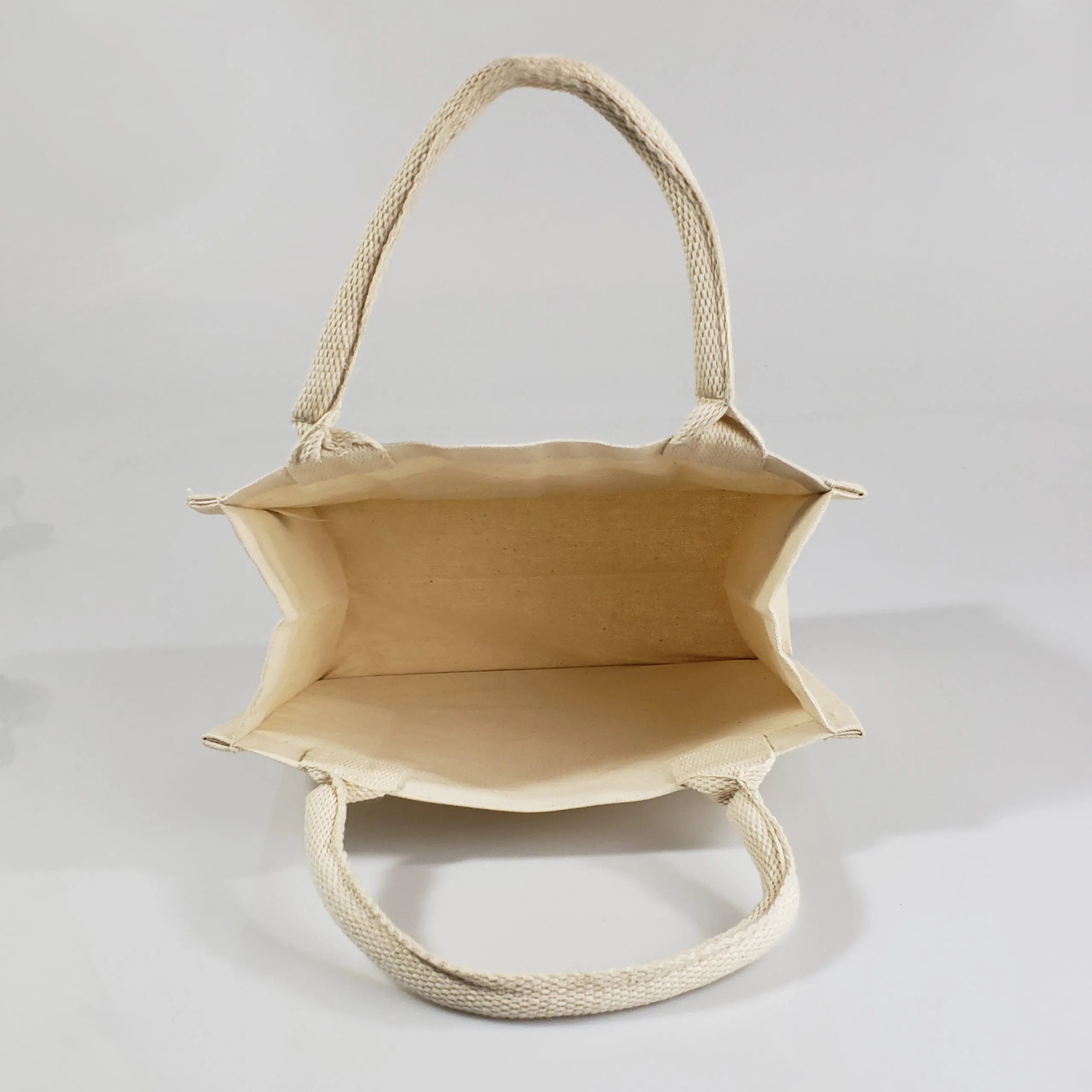 120 ct Natural Canvas Wedding Favor Tote Bags with Front Pocket - By Case