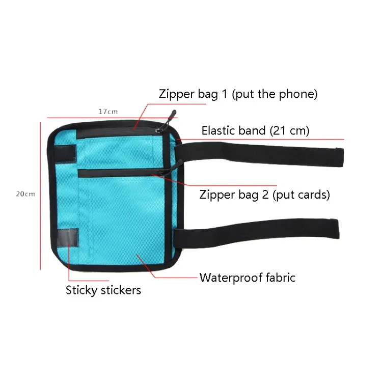 189 Sports Leg Bag Mini Mobile Phone Feet Bag(Blue)