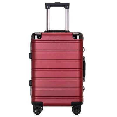 20"24"Inch High Quality Aluminum Frame Pc Shell Rolling Suitcase Travel Luggage Bag Universal Wheel