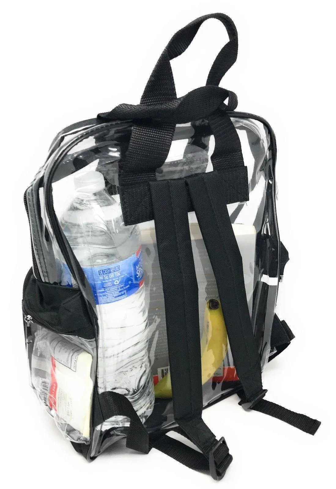 25 Lot Clear Transparent School Security Backpack Book Bags 3 Pockets Wholesale