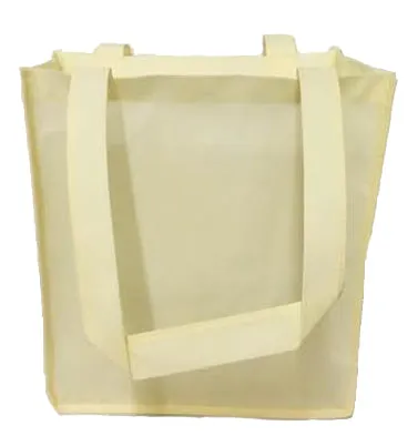 50 ct Standard Size Grocery Tote Bag W/Gusset - Pack of 50