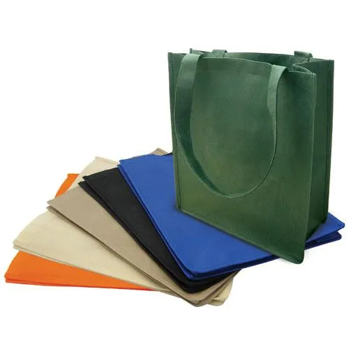 50 ct Standard Size Grocery Tote Bag W/Gusset - Pack of 50