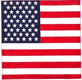 600 ct American Flag Pattern Bandanas - By Case