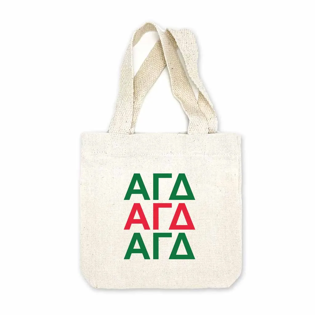 Alpha Gamma Delta Sorority Greek Letters Mini Tote Gift Bag