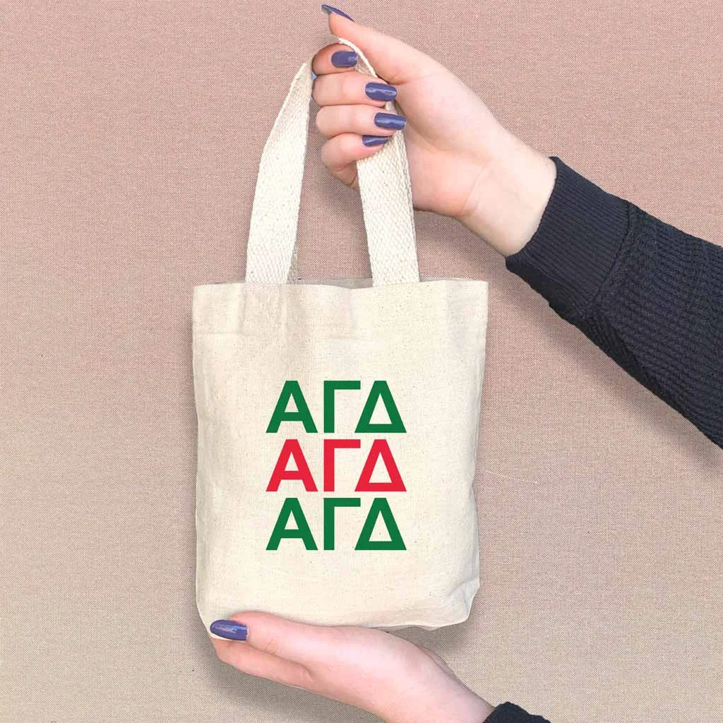 Alpha Gamma Delta Sorority Greek Letters Mini Tote Gift Bag