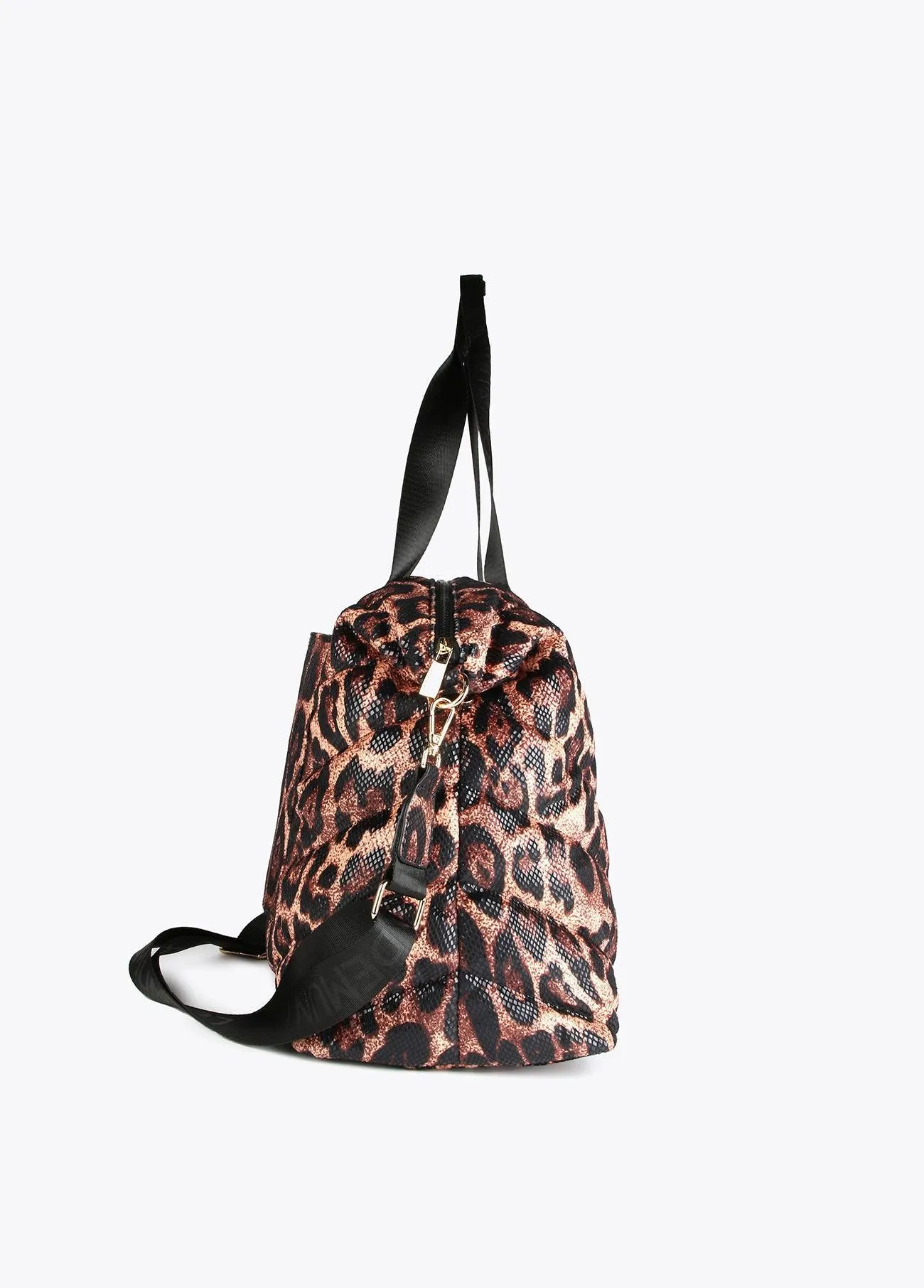 Animal print weekend bag