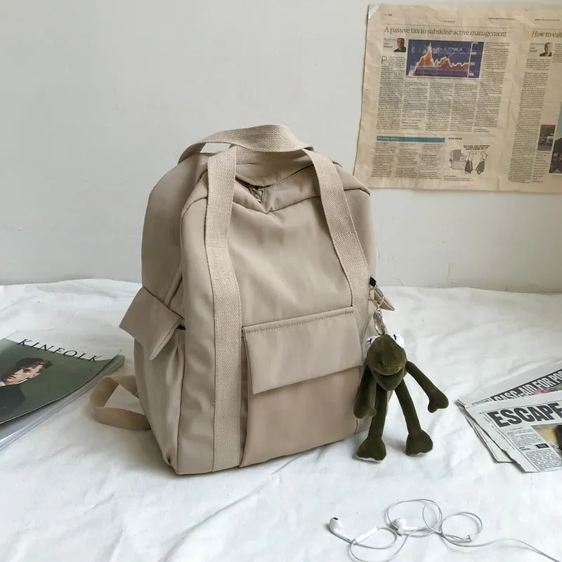 Anything But Basic Double Handle Canvas School Backpacks