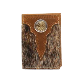 Ariat® Men's Mexican Eagle Brown Calf Hair Trifold Wallet A3548902