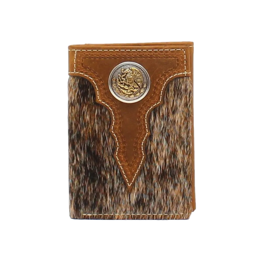 Ariat® Men's Mexican Eagle Brown Calf Hair Trifold Wallet A3548902