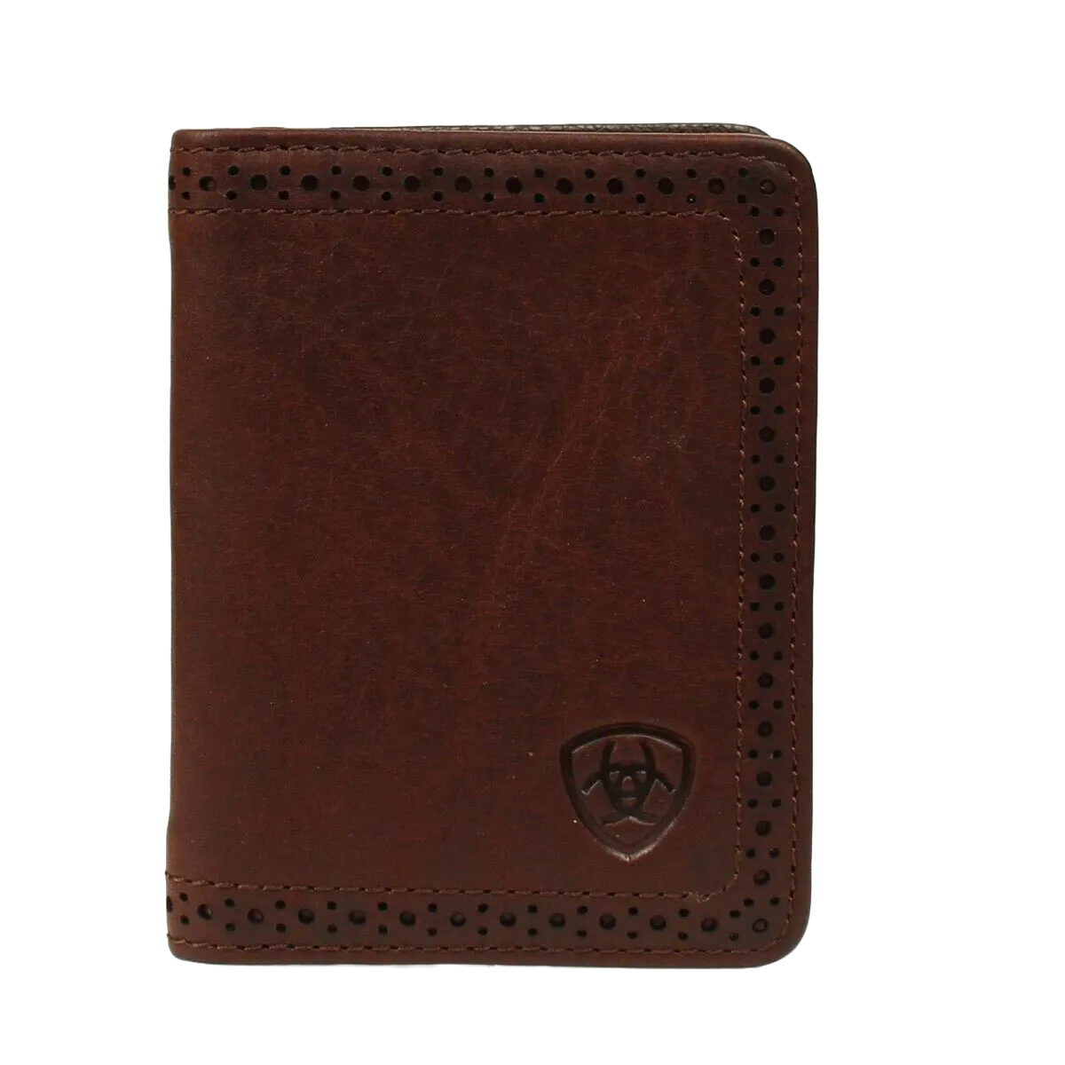 Ariat® Men's Premium Leather Solid Dark Copper Bifold Wallet A35128283