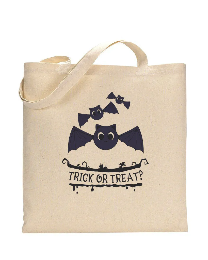 Bats Trick or Treat? - Halloween Tote Bags