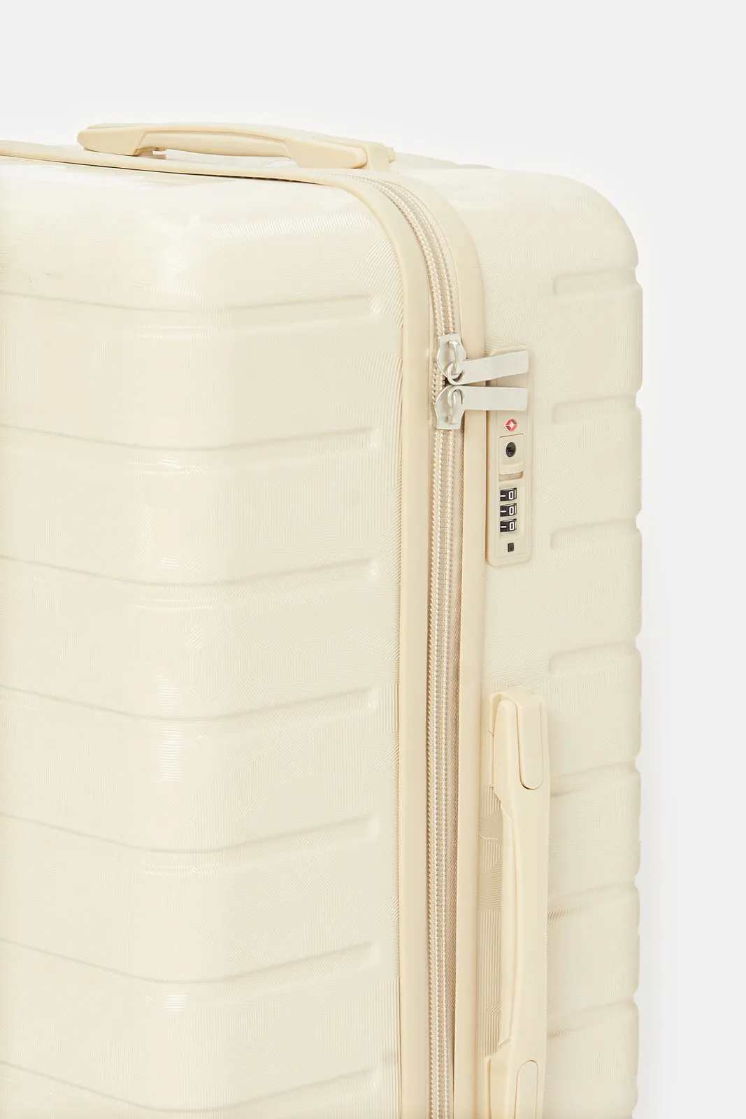 Beige Abs Trolley Luggage (24 Inch)