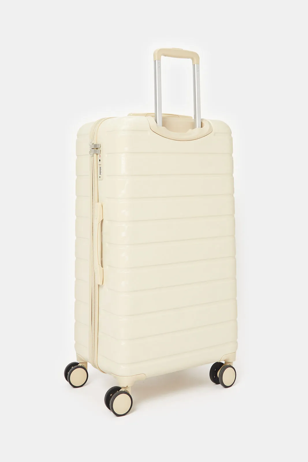 Beige Abs Trolley Luggage (24 Inch)