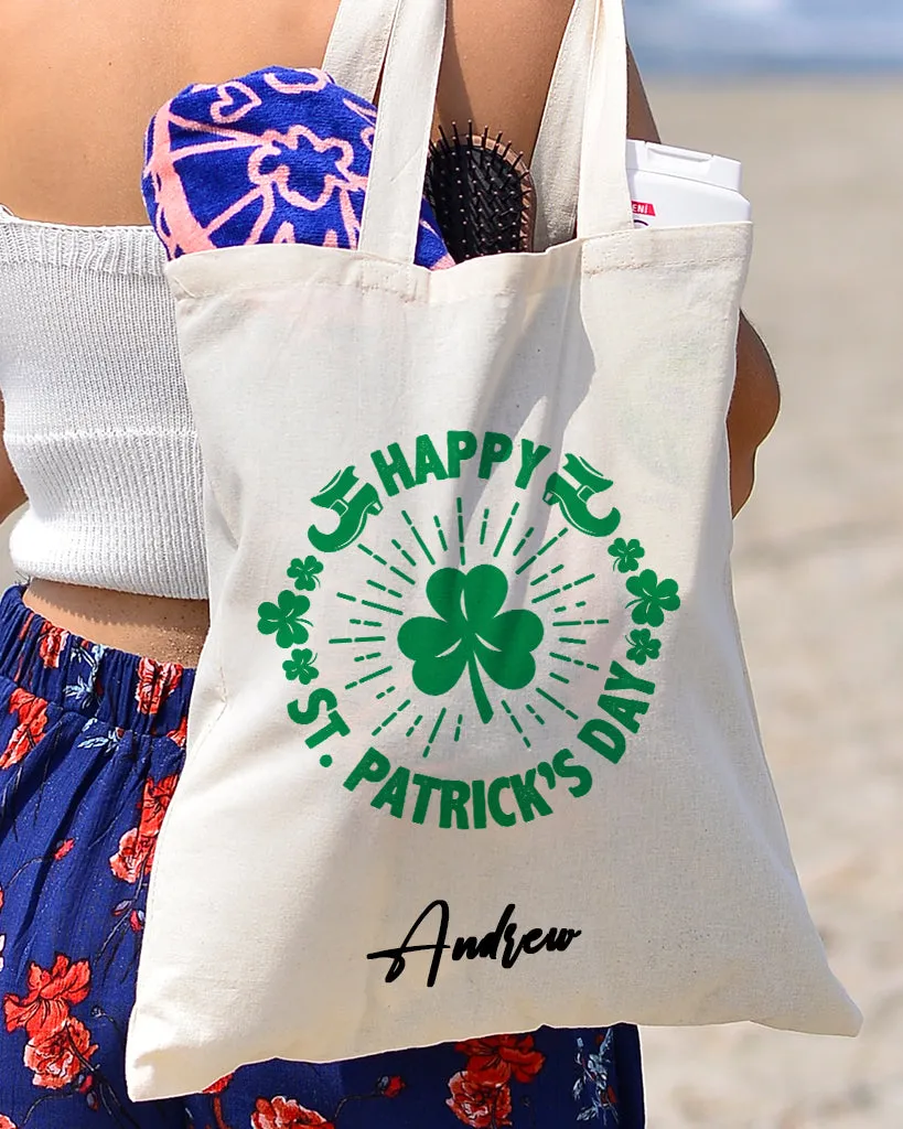 Big Leaf Happy St Patrick's Day - St Patrick's Tote Bag