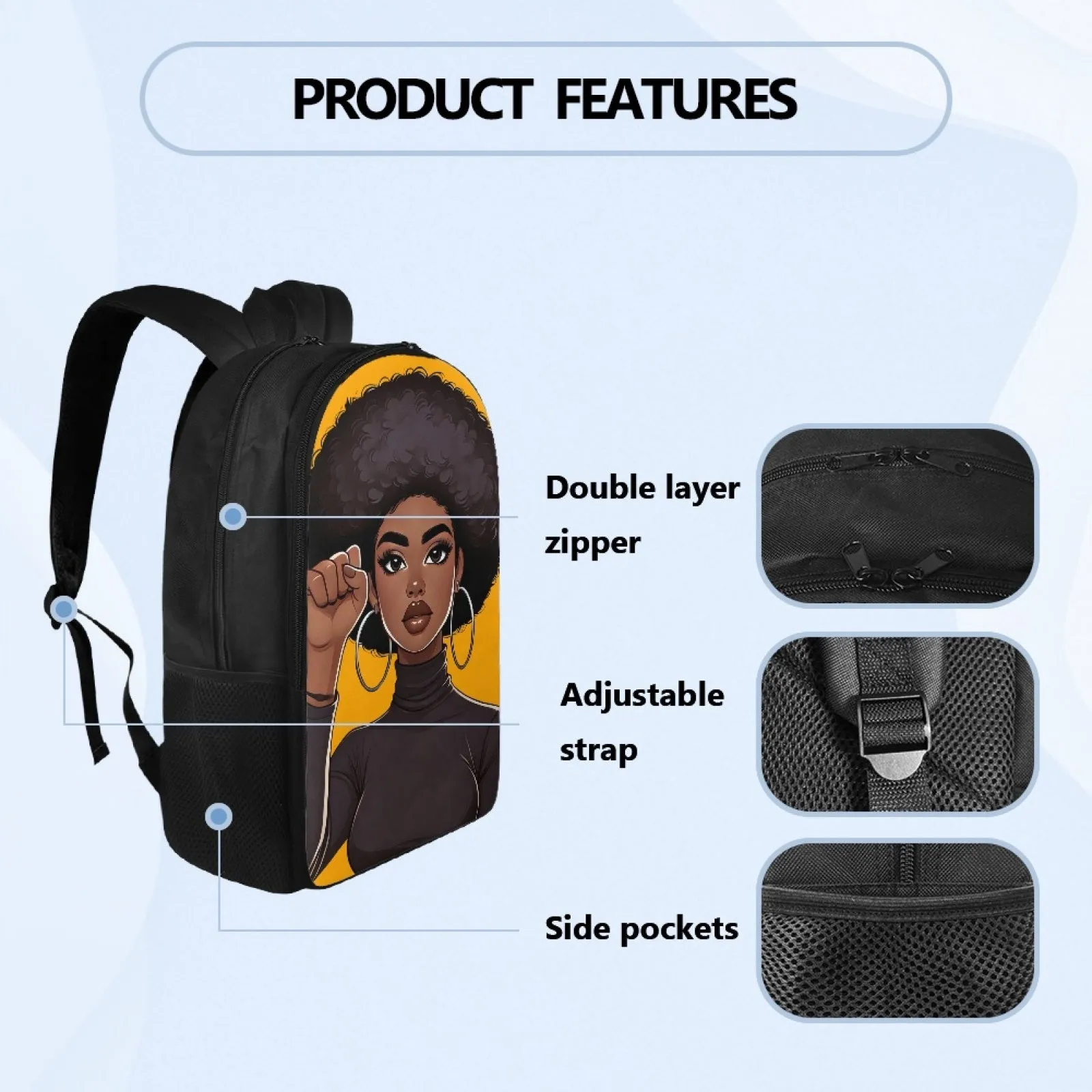 Black And Proud Woman - Backpack