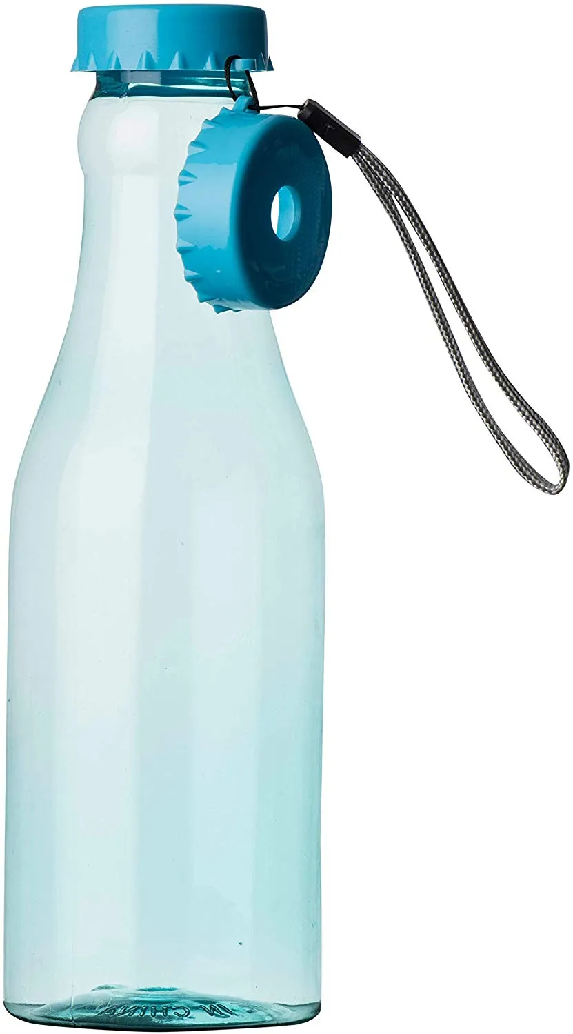 Blue Plastic Bottle With Straw 12 Pack 22 Oz by Hammont