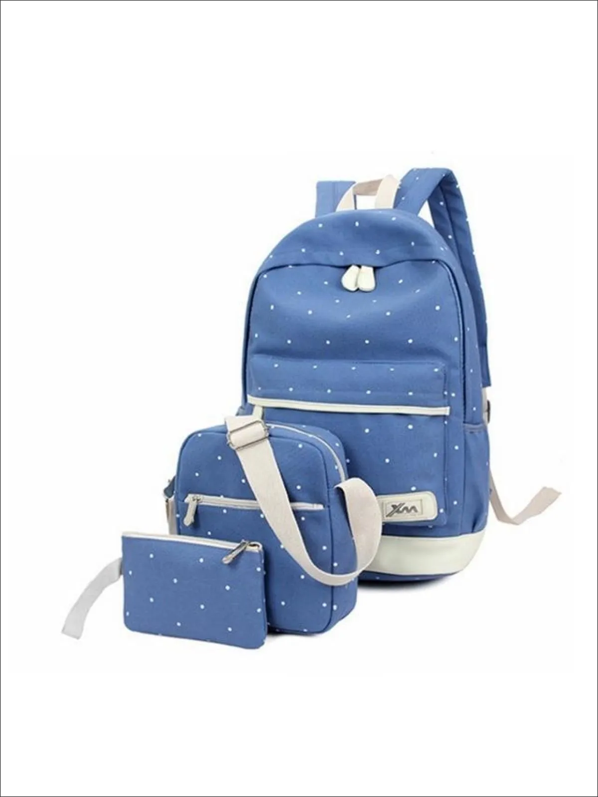 Book Smart 3pc Polka Dot Backpack Set