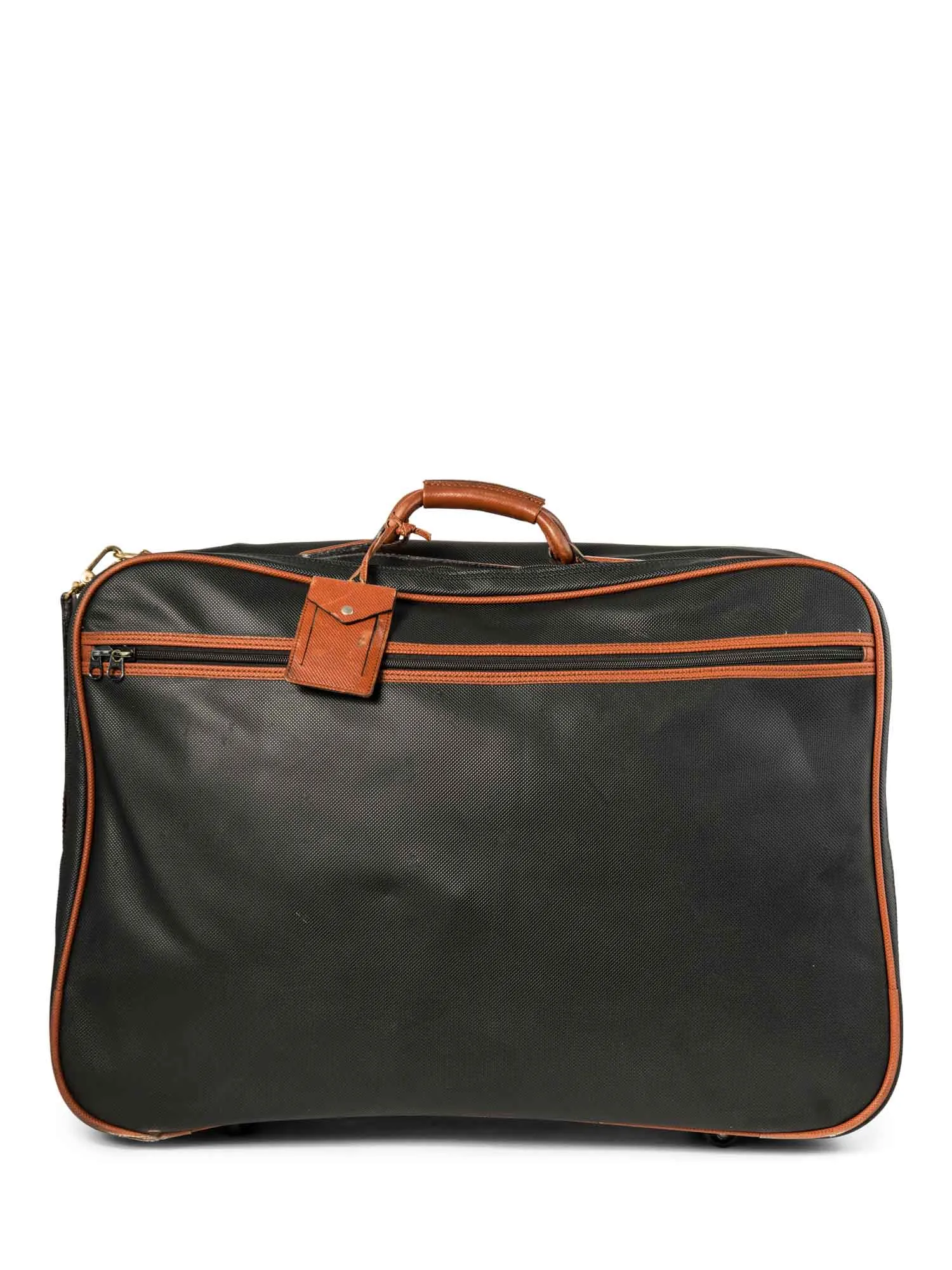 Bottega Veneta Leather Soft Luggage Suitcase Black Brown