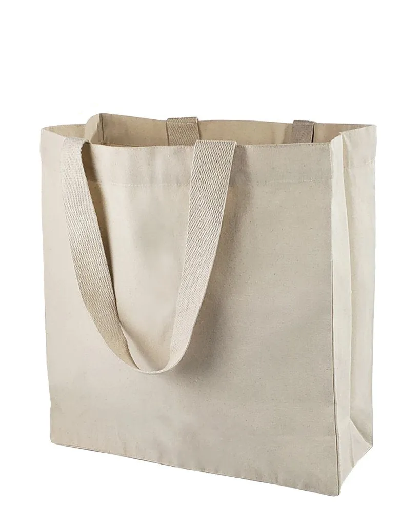 Closeout 12 oz Canvas Shopper Tote Bag / Grocery Bag - TF255