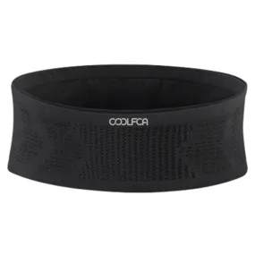 COOLFCA Outdoor Fitness Sports Non-slip Breathable Mobile Phone Fanny Pack, Size: 14x35cm(Black)