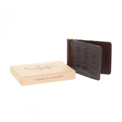 Crocodile Money Clip - Brown