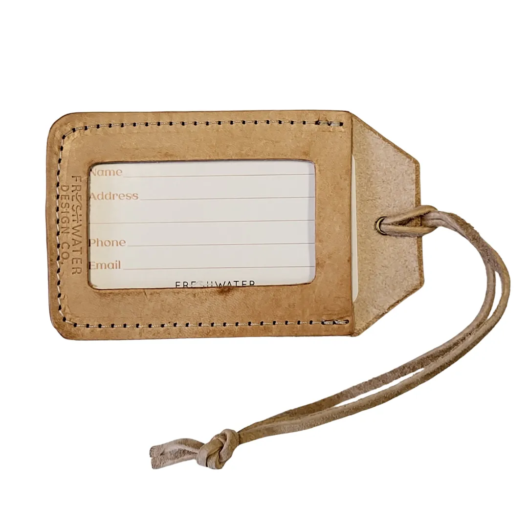 Custom Leather Luggage Tag