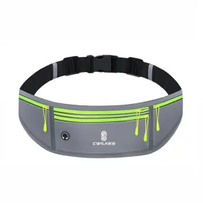 CWILKES MF-008 Outdoor Sports Fitness Waterproof Waist Bag Phone Pocket, Style: Four Pockets(Gray)