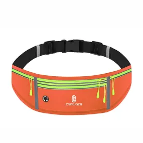 CWILKES MF-008 Outdoor Sports Fitness Waterproof Waist Bag Phone Pocket, Style: Four Pockets(Orange)