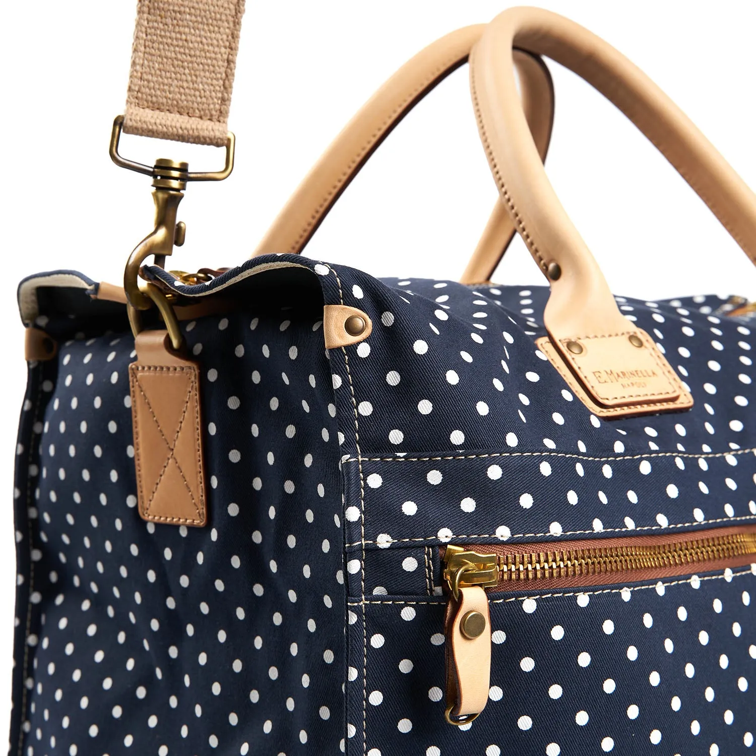 DARK BLUE DECOSTRUCTED WEEKEND BAG