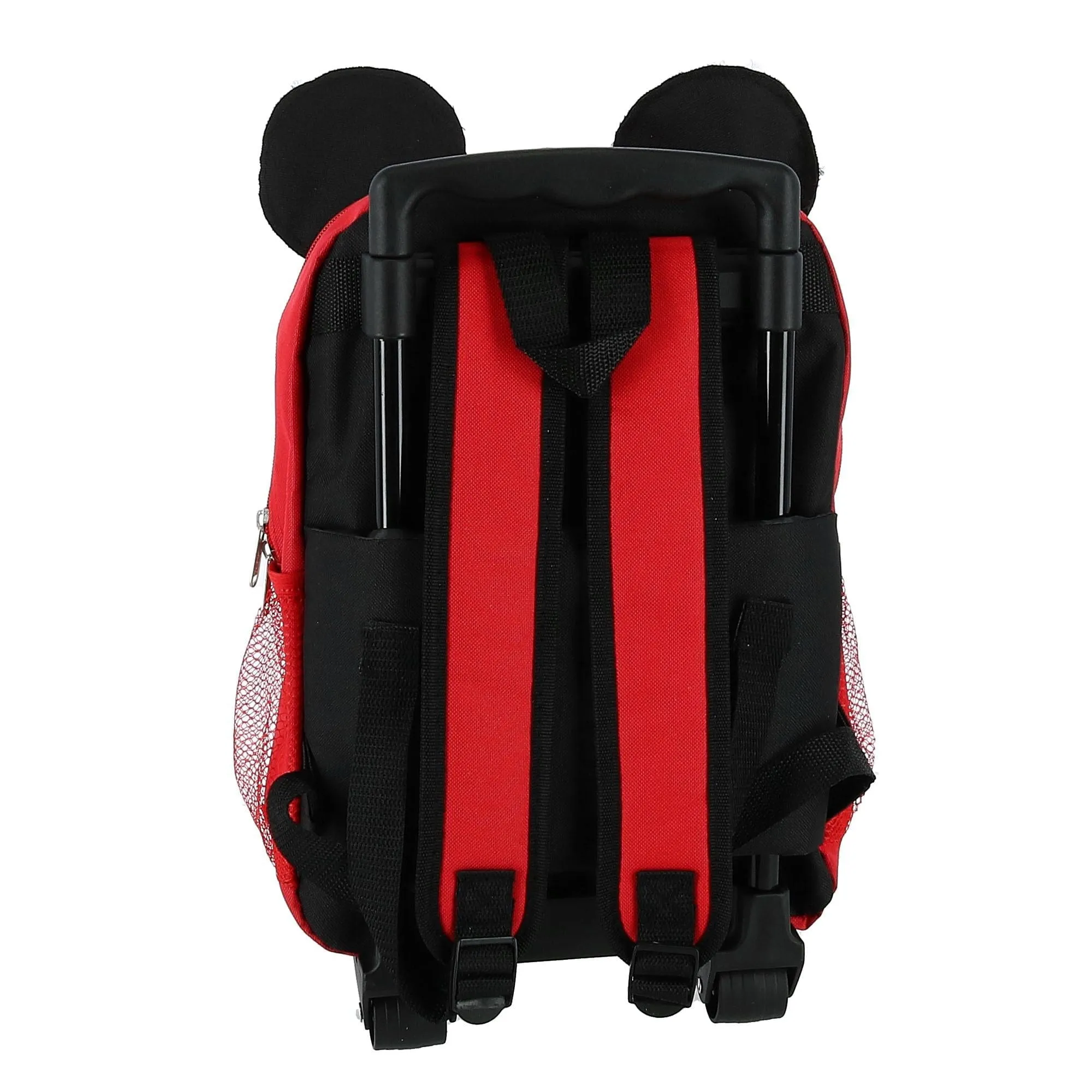 Disney Kids' 14 Inch Big Face Mickey Mouse Rolling Backpack