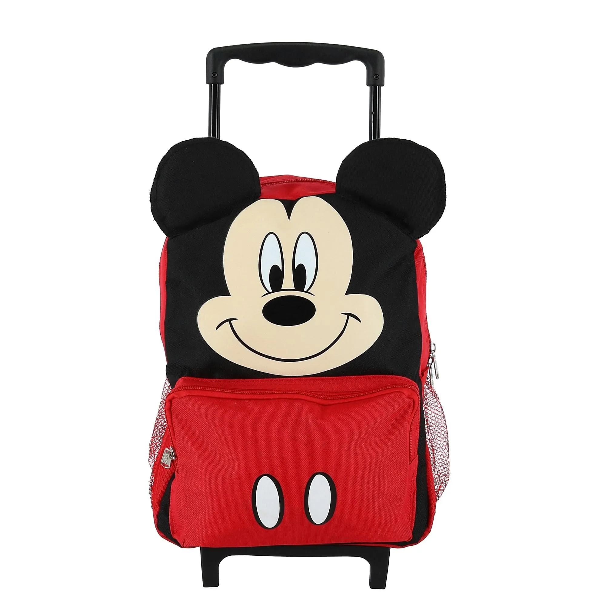 Disney Kids' 14 Inch Big Face Mickey Mouse Rolling Backpack