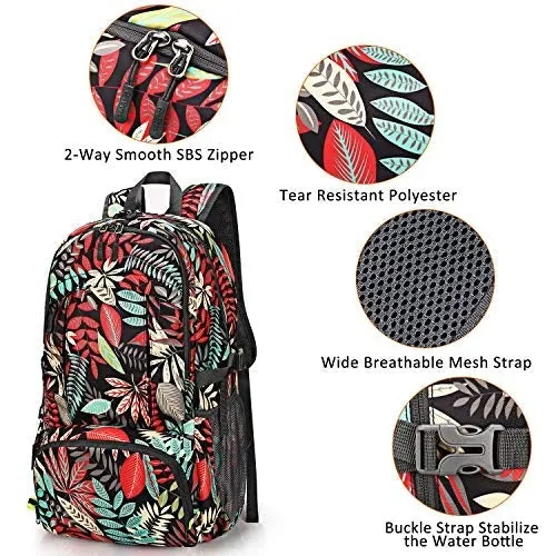 GFX4™ Packable Lightweight 40L Outdoor Hiking Backpack | Water Resistant Foldable