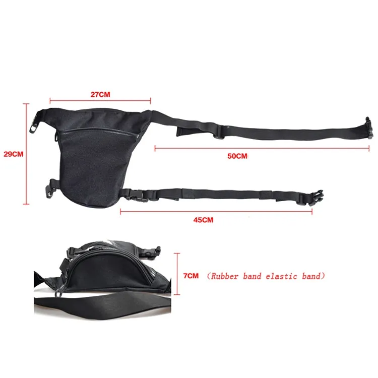 GHOST RACING GR-TB05 Motorcycle Leg Bag Knight Waist Bag Sports Outdoor Bag(Black)