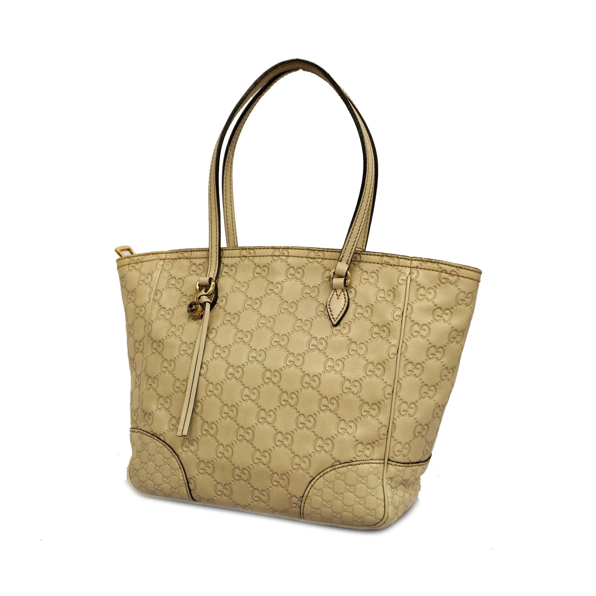 GUCCI ssima Tote Bag  Shima 353119 Women's Leather Tote Bag Ivory