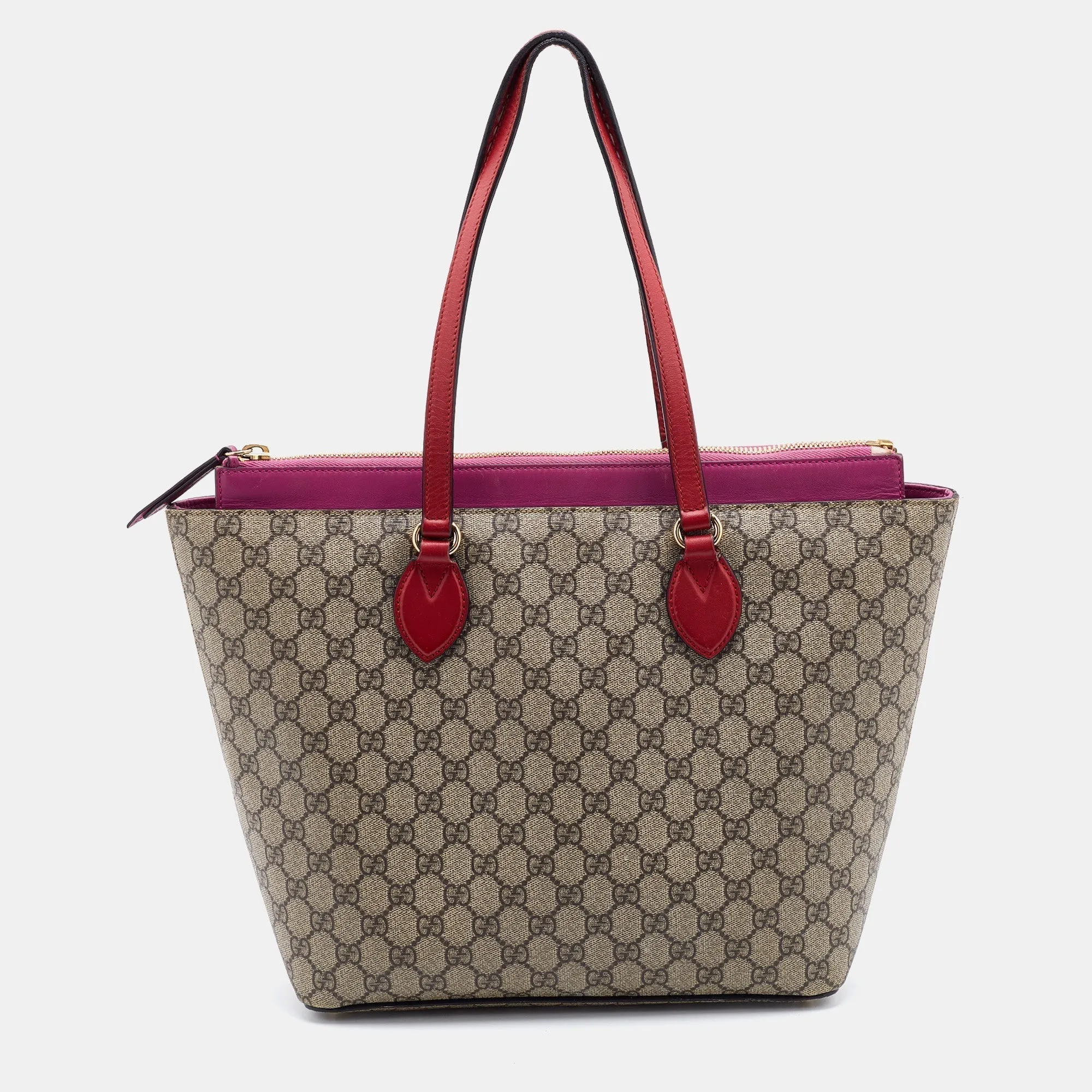 Gucci Tri Color GG Supreme Canvas and Leather Medium Tote