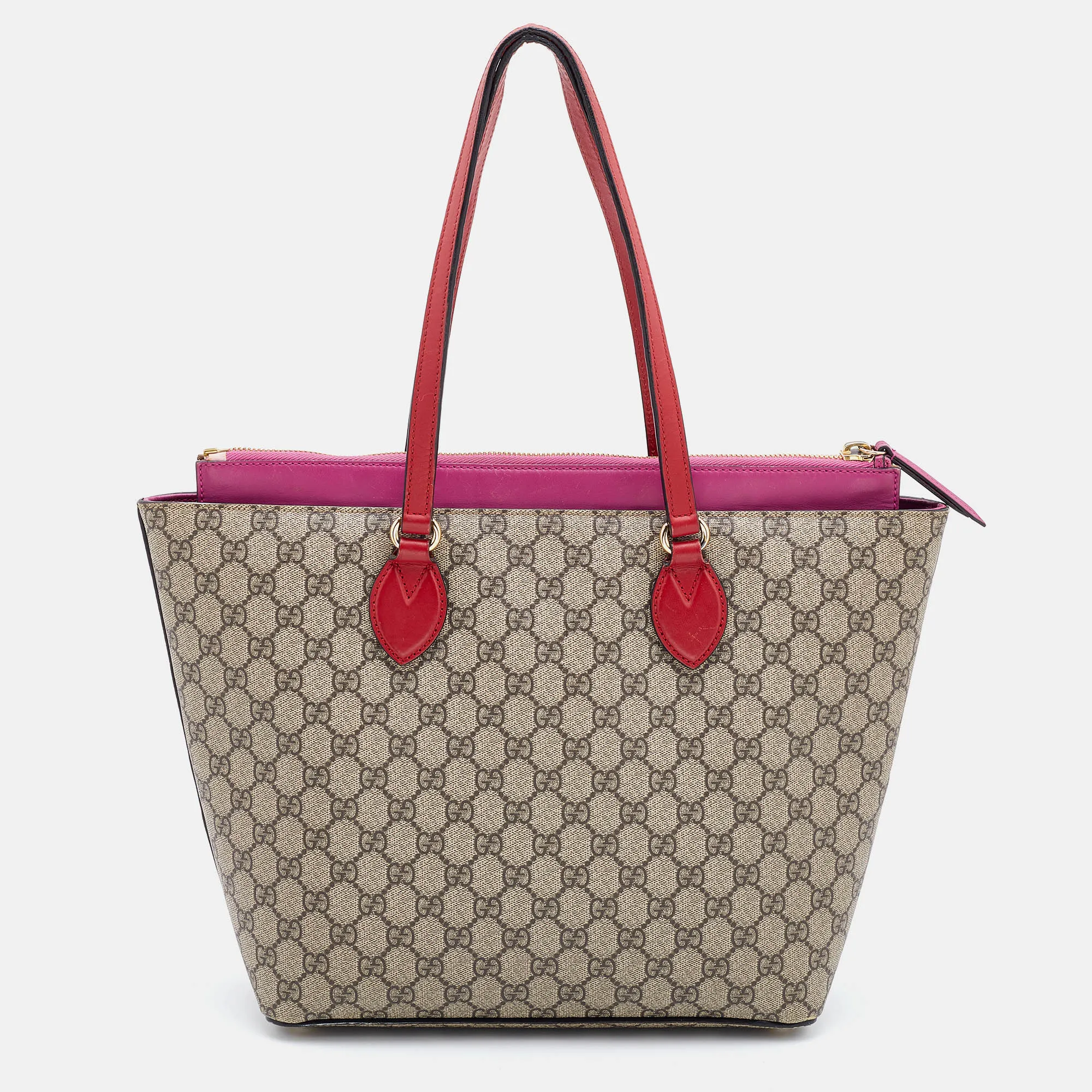 Gucci Tri Color GG Supreme Canvas and Leather Medium Tote