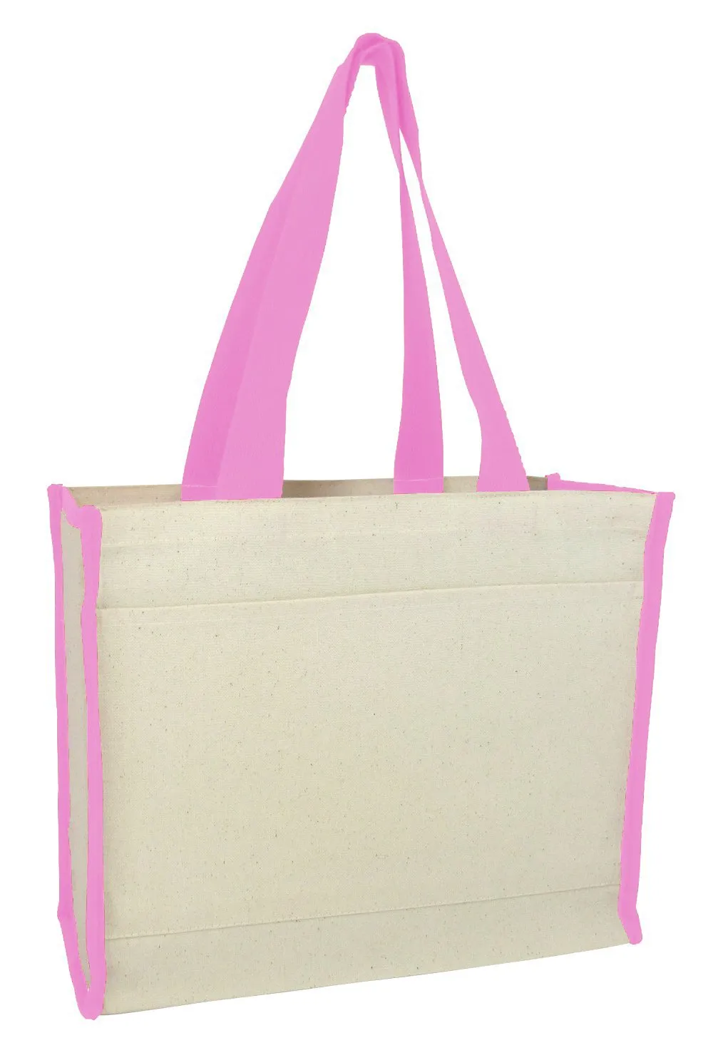 Heavy Canvas Tote Bag with Colored Trim